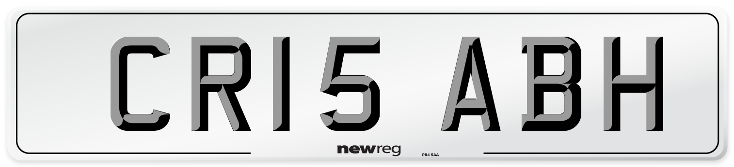 CR15 ABH Number Plate from New Reg